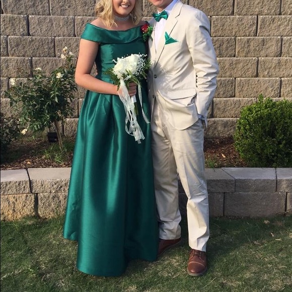 eliza j emerald green dress